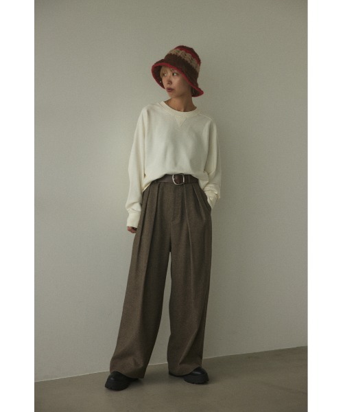 BLACK BY MOUSSY（ブラックバイマウジー）の「hand knitting hat(ハンドニッティングハット)（ハット・レディース・ブラウン/オフホワイト・FREE）」の21枚目の写真