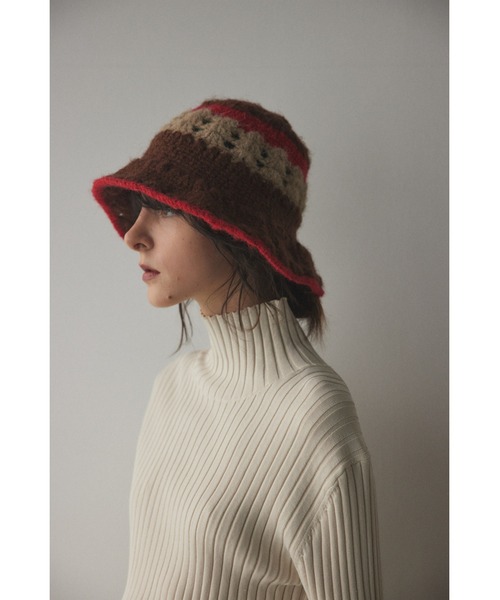 BLACK BY MOUSSY（ブラックバイマウジー）の「hand knitting hat(ハンドニッティングハット)（ハット・レディース・ブラウン/オフホワイト・FREE）」の11枚目の写真