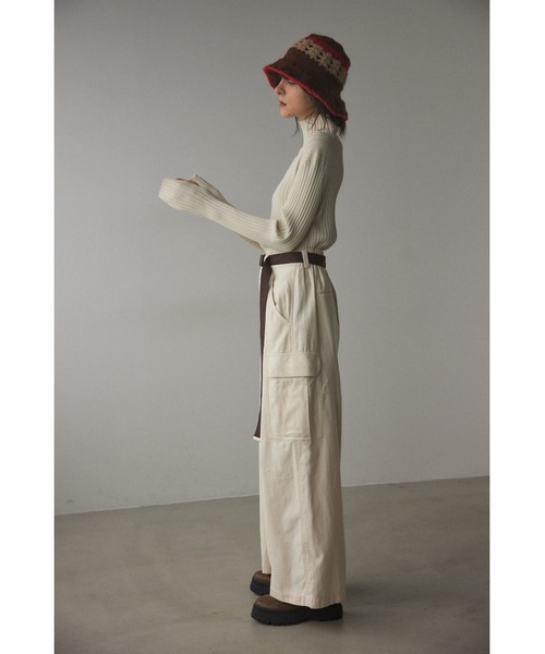 BLACK BY MOUSSY（ブラックバイマウジー）の「hand knitting hat(ハンドニッティングハット)（ハット・レディース・ブラウン/オフホワイト・FREE）」の14枚目の写真