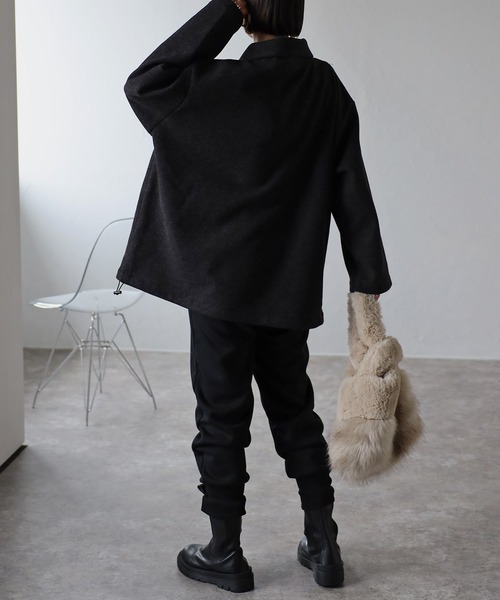 Bonjour Sagan(ボンジュールサガン)の「裏起毛ジョガーパンツ(その他パンツ・レディース・アイボリー/ブラック・FREE)」の14枚目の写真