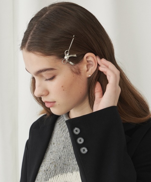 GIUNON(ジウノン)の「ribbon hair pin / リボンヘアピン(ヘアピン・レディース・シルバー/ゴールド・FREE)」の19枚目の写真