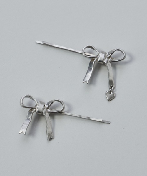 GIUNON(ジウノン)の「ribbon hair pin / リボンヘアピン(ヘアピン・レディース・シルバー/ゴールド・FREE)」の6枚目の写真