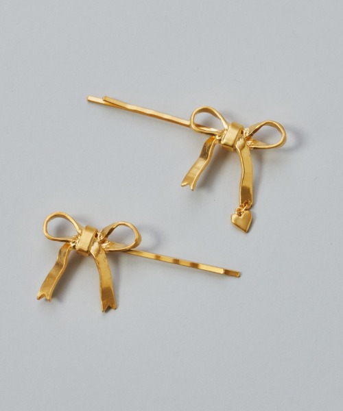 GIUNON(ジウノン)の「ribbon hair pin / リボンヘアピン(ヘアピン・レディース・シルバー/ゴールド・FREE)」の7枚目の写真