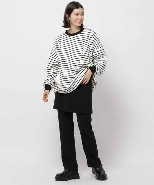 niko and（ニコアンド）の「起毛スムースドロストプルオーバー