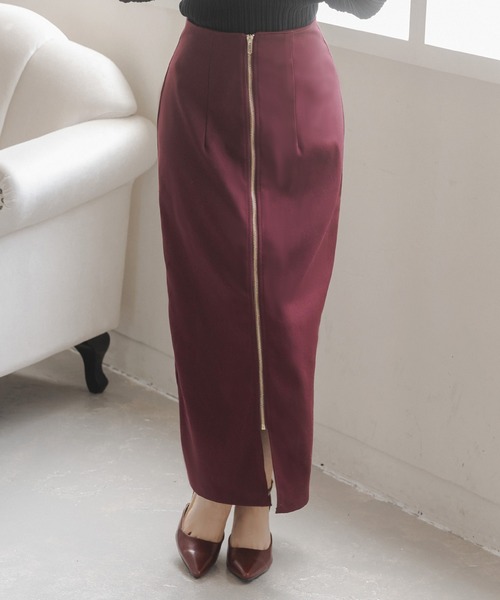 Julia Boutique(ジュリアブティック)の「フロントファスナーロングスカート/23534(スカート・レディース・ボルドー/ブラック・ONE)」の19枚目の写真