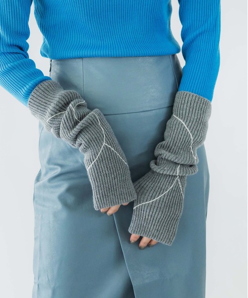 CONTROL FREAK / CTFK（コントロールフリーク）の「CONTROL FREAK(コントロールフリーク)ラインリブニットグローブ（アームカバー・レディース・ベージュ/グリーン/グレー/ブルー・FREE）」の21枚目の写真