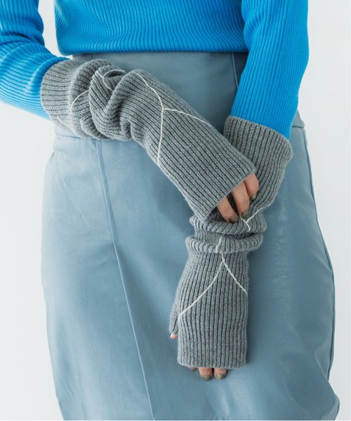 CONTROL FREAK / CTFK（コントロールフリーク）の「CONTROL FREAK(コントロールフリーク)ラインリブニットグローブ（アームカバー・レディース・ベージュ/グリーン/グレー/ブルー・FREE）」の22枚目の写真