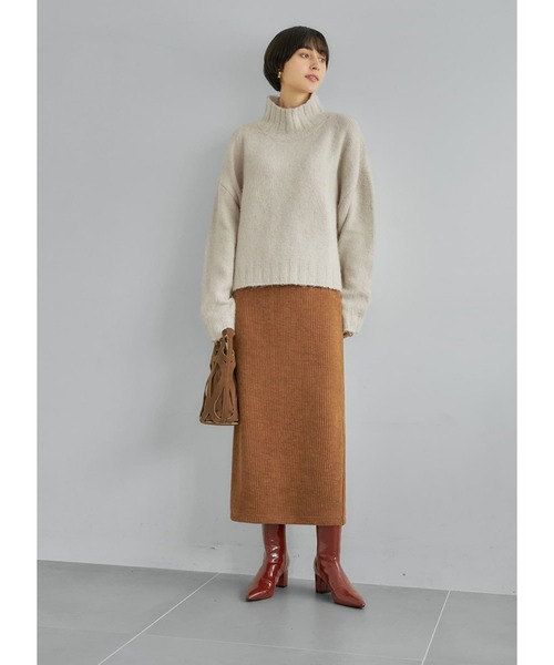 STYLE DELI(スタイルデリ)の「【Made in JAPAN】84cmコーデュロイペンシルスカート(スカート・レディース・ブラック/ホワイト系その他/ライトブラウン・M/S)」の15枚目の写真