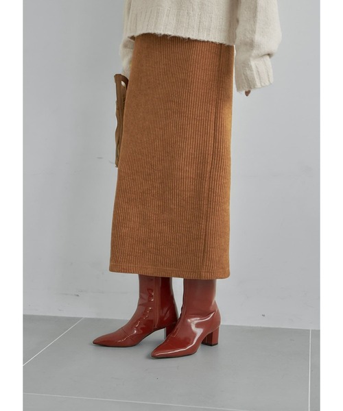 STYLE DELI(スタイルデリ)の「【Made in JAPAN】84cmコーデュロイペンシルスカート(スカート・レディース・ブラック/ホワイト系その他/ライトブラウン・M/S)」の16枚目の写真