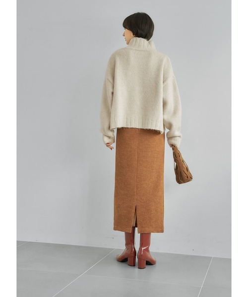 STYLE DELI(スタイルデリ)の「【Made in JAPAN】84cmコーデュロイペンシルスカート(スカート・レディース・ブラック/ホワイト系その他/ライトブラウン・M/S)」の17枚目の写真