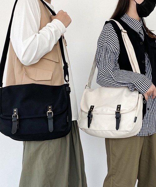 キャンバスポストマンショルダーバッグ ニュースペーパーバッグ ユニ
