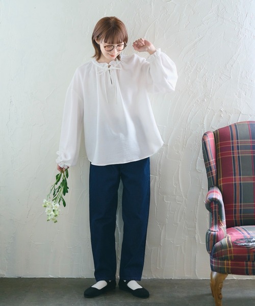 unclip(アンクリップ)の「配色ステッチデニム(デニムパンツ・レディース・ネイビー・MEDIUM/SMALL)」の8枚目の写真