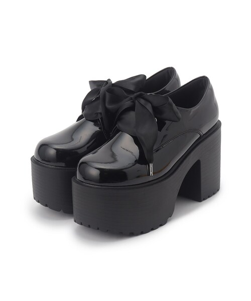 cs T&P(シーエスティーアンドピー)の「厚底マニッシュシューズ(パンプス・レディース・ブラック/ブラック系1・S/M/L/LL)」の5枚目の写真