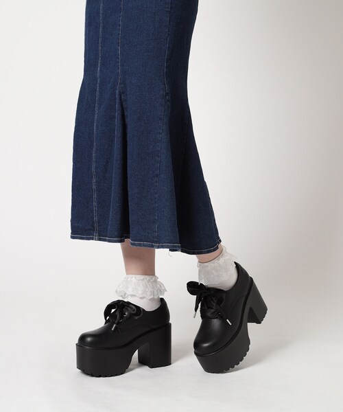 cs T&P(シーエスティーアンドピー)の「厚底マニッシュシューズ(パンプス・レディース・ブラック/ブラック系1・S/M/L/LL)」の17枚目の写真