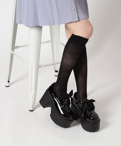 cs T&P(シーエスティーアンドピー)の「厚底マニッシュシューズ(パンプス・レディース・ブラック/ブラック系1・S/M/L/LL)」の22枚目の写真