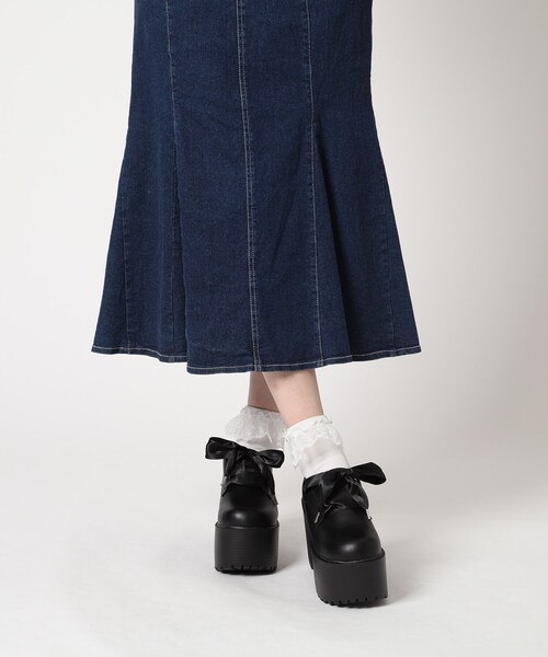cs T&P(シーエスティーアンドピー)の「厚底マニッシュシューズ(パンプス・レディース・ブラック/ブラック系1・S/M/L/LL)」の1枚目の写真