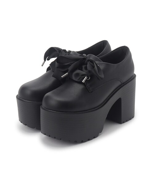 cs T&P(シーエスティーアンドピー)の「厚底マニッシュシューズ(パンプス・レディース・ブラック/ブラック系1・S/M/L/LL)」の3枚目の写真