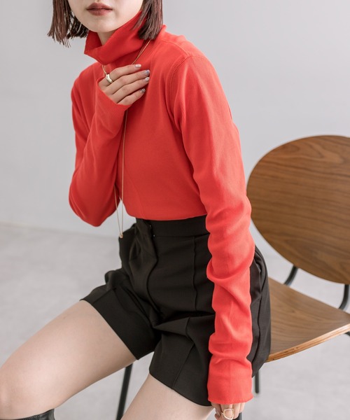 mystic(ミスティック)の「earthy_オーガニックコットンテレコタートル(Tシャツ/カットソー・レディース・イエロー/ピンク/ブラック/レッド/オフホワイト/ホワイト・FREE)」の6枚目の写真