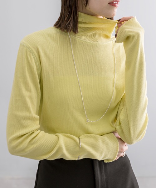 mystic(ミスティック)の「earthy_オーガニックコットンテレコタートル(Tシャツ/カットソー・レディース・イエロー/ピンク/ブラック/レッド/オフホワイト/ホワイト・FREE)」の4枚目の写真