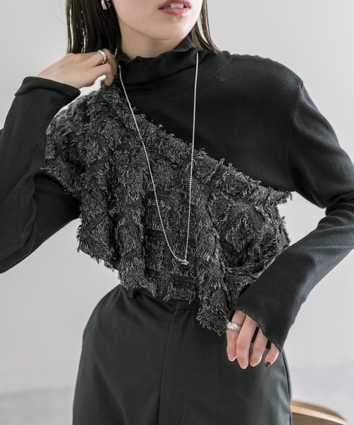 mystic(ミスティック)の「earthy_オーガニックコットンテレコタートル(Tシャツ/カットソー・レディース・イエロー/ピンク/ブラック/レッド/オフホワイト/ホワイト・FREE)」の3枚目の写真