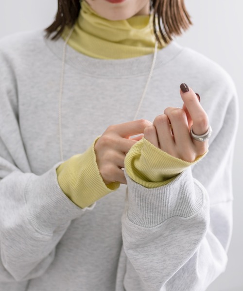 mystic(ミスティック)の「earthy_オーガニックコットンテレコタートル(Tシャツ/カットソー・レディース・イエロー/ピンク/ブラック/レッド/オフホワイト/ホワイト・FREE)」の14枚目の写真