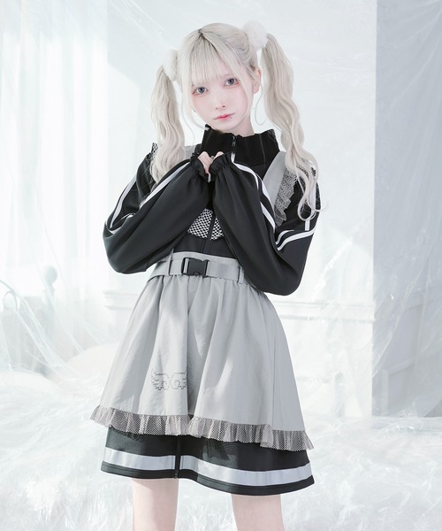 Pal elfy クラシカルシャツレイヤードワンピース ブラック パル