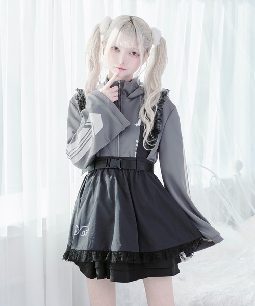 Pal elfy（パルエルフィー）の「フリルメッシュエプロン（ワンピース