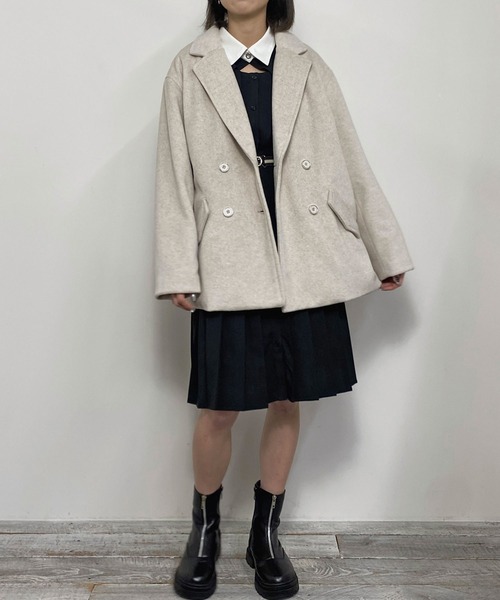 NICOLE CLUB（ニコル クラブ）の「ウールライクダブルコート／ダブル