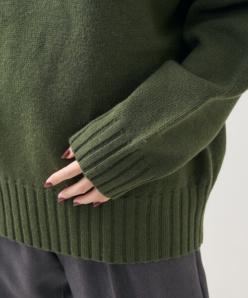 FREAK'S STORE（フリークスストア）の「ワンポイント ハート ベーシックニットプルオーバー（ニット/セーター・レディース・レッド/ブラック/オフホワイト/オリーブ・ﾌﾘ-）」の14枚目の写真