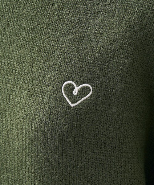 FREAK'S STORE（フリークスストア）の「ワンポイント ハート ベーシックニットプルオーバー（ニット/セーター・レディース・レッド/ブラック/オフホワイト/オリーブ・ﾌﾘ-）」の15枚目の写真