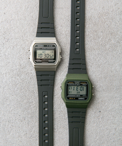 CASIO(カシオ)の「CASIO F-91WM(アナログ腕時計・メンズ・オリーブ/シルバー・FREE)」の3枚目の写真