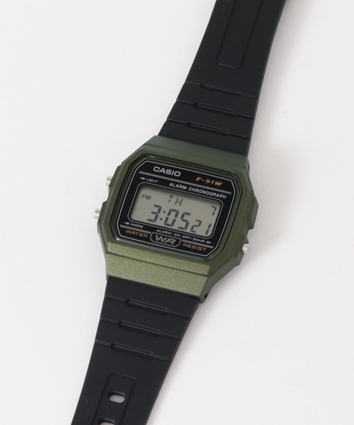 CASIO(カシオ)の「CASIO F-91WM(アナログ腕時計・メンズ・オリーブ/シルバー・FREE)」の12枚目の写真