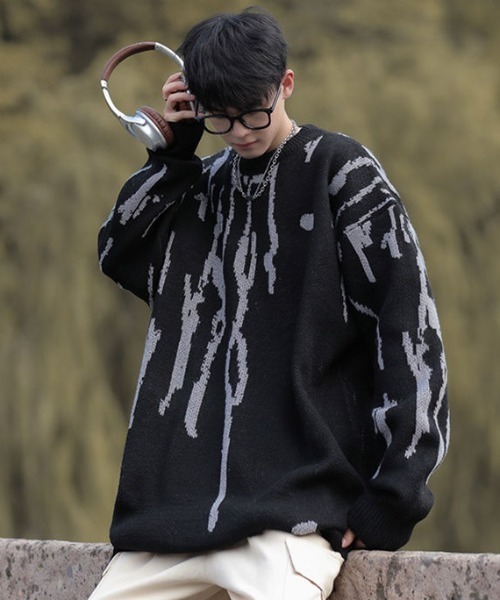 MGV（エムジーヴィー）の「クルーネックニット（ニット/セーター・メンズ・ブラック/ブラウン/ホワイト・X-LARGE/LARGE/MEDIUM）」の3枚目の写真