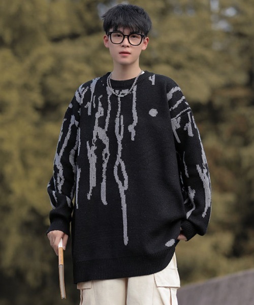 MGV（エムジーヴィー）の「クルーネックニット（ニット/セーター・メンズ・ブラック/ブラウン/ホワイト・X-LARGE/LARGE/MEDIUM）」の4枚目の写真