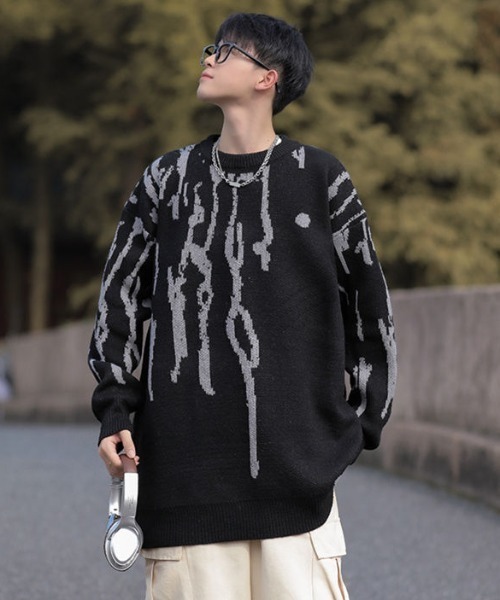 MGV（エムジーヴィー）の「クルーネックニット（ニット/セーター・メンズ・ブラック/ブラウン/ホワイト・X-LARGE/LARGE/MEDIUM）」の5枚目の写真