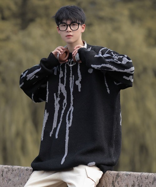 MGV（エムジーヴィー）の「クルーネックニット（ニット/セーター・メンズ・ブラック/ブラウン/ホワイト・X-LARGE/LARGE/MEDIUM）」の8枚目の写真