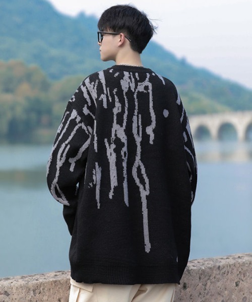 MGV（エムジーヴィー）の「クルーネックニット（ニット/セーター・メンズ・ブラック/ブラウン/ホワイト・X-LARGE/LARGE/MEDIUM）」の9枚目の写真