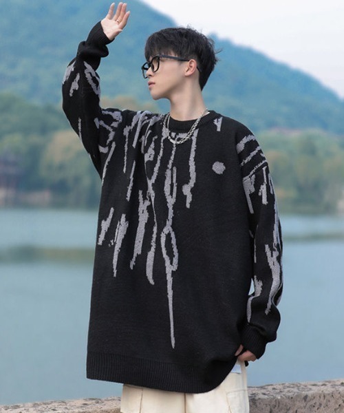 MGV（エムジーヴィー）の「クルーネックニット（ニット/セーター・メンズ・ブラック/ブラウン/ホワイト・X-LARGE/LARGE/MEDIUM）」の10枚目の写真