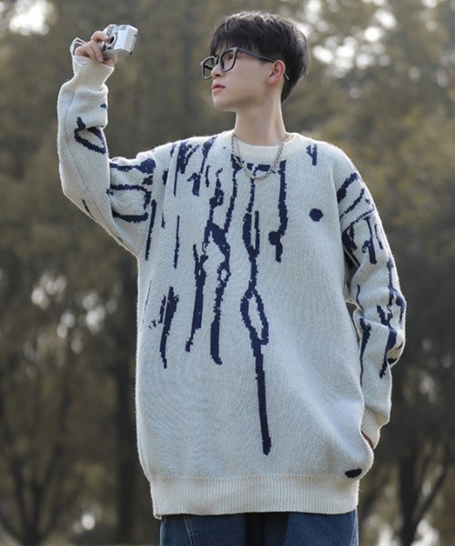 MGV（エムジーヴィー）の「クルーネックニット（ニット/セーター・メンズ・ブラック/ブラウン/ホワイト・X-LARGE/LARGE/MEDIUM）」の12枚目の写真