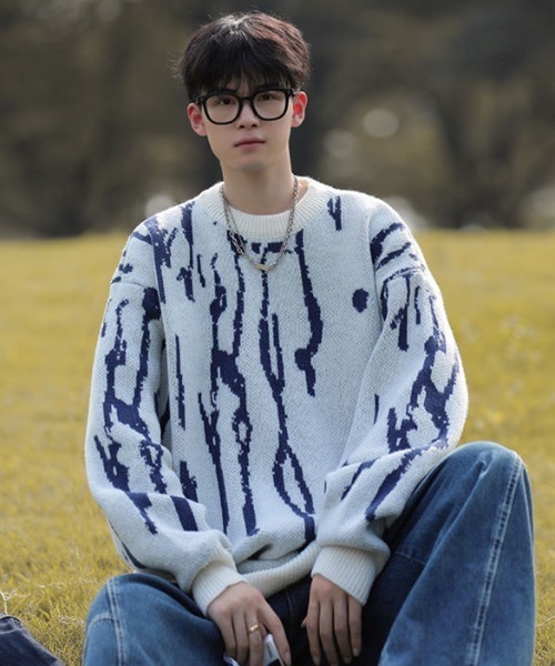 MGV（エムジーヴィー）の「クルーネックニット（ニット/セーター・メンズ・ブラック/ブラウン/ホワイト・X-LARGE/LARGE/MEDIUM）」の14枚目の写真