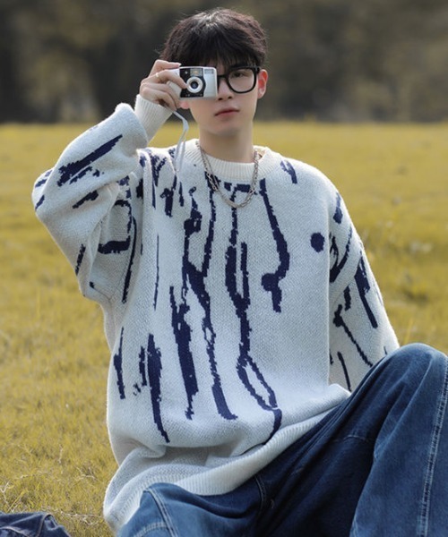 MGV（エムジーヴィー）の「クルーネックニット（ニット/セーター・メンズ・ブラック/ブラウン/ホワイト・X-LARGE/LARGE/MEDIUM）」の15枚目の写真