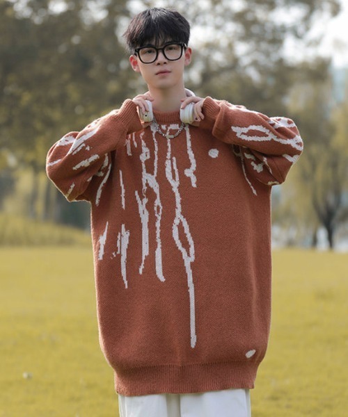 MGV（エムジーヴィー）の「クルーネックニット（ニット/セーター・メンズ・ブラック/ブラウン/ホワイト・X-LARGE/LARGE/MEDIUM）」の21枚目の写真