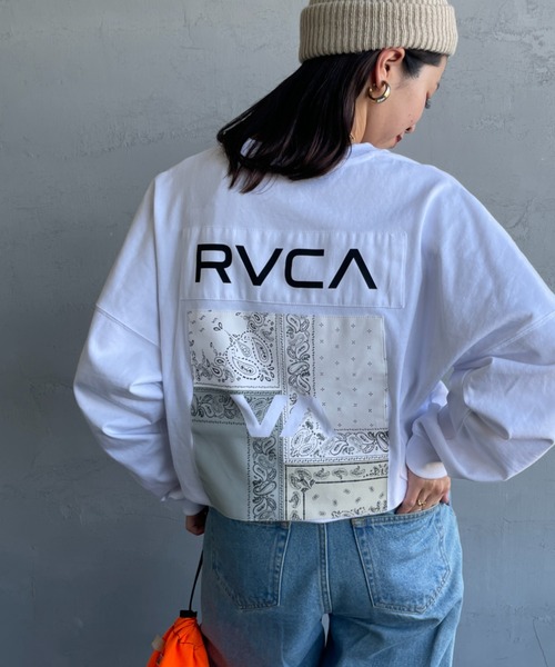 RVCA（ルーカ）の「[RVCA/ルーカ] BANDANA バックパッチデザイン ロングスリーブTシャツ（Tシャツ/カットソー・レディース・ホワイト/カーキ/ブラック・XL/S/M/L）」の2枚目の写真