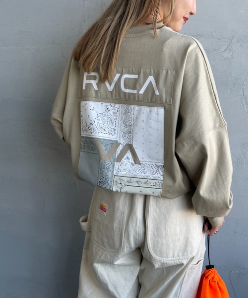 RVCA（ルーカ）の「[RVCA/ルーカ] BANDANA バックパッチデザイン ロングスリーブTシャツ（Tシャツ/カットソー・レディース・ホワイト/カーキ/ブラック・XL/S/M/L）」の3枚目の写真
