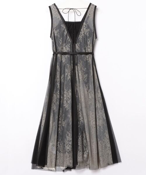 FRAY I.D（フレイアイディー）の「メッシュレースレイヤードドレス（ドレス・レディース・パープル/ブラック/ピンクベージュ・0/1）」の4枚目の写真