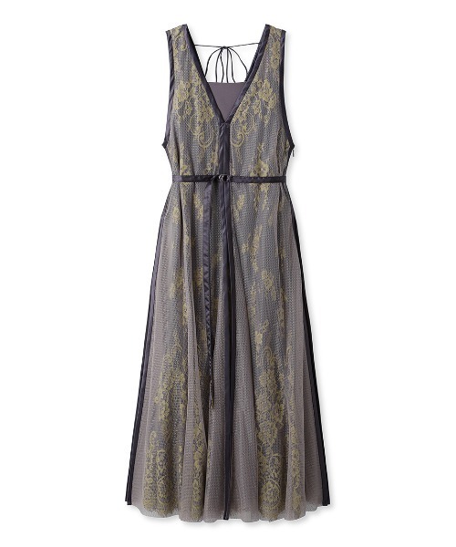 FRAY I.D（フレイアイディー）の「メッシュレースレイヤードドレス（ドレス・レディース・パープル/ブラック/ピンクベージュ・0/1）」の3枚目の写真