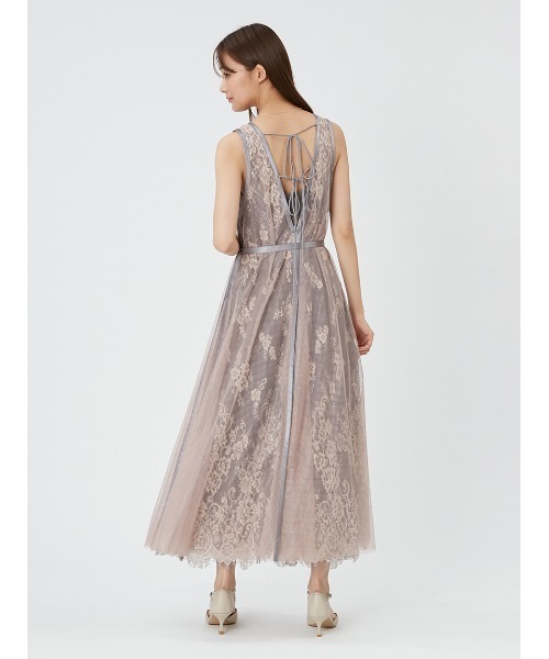 FRAY I.D（フレイアイディー）の「メッシュレースレイヤードドレス（ドレス・レディース・パープル/ブラック/ピンクベージュ・0/1）」の10枚目の写真