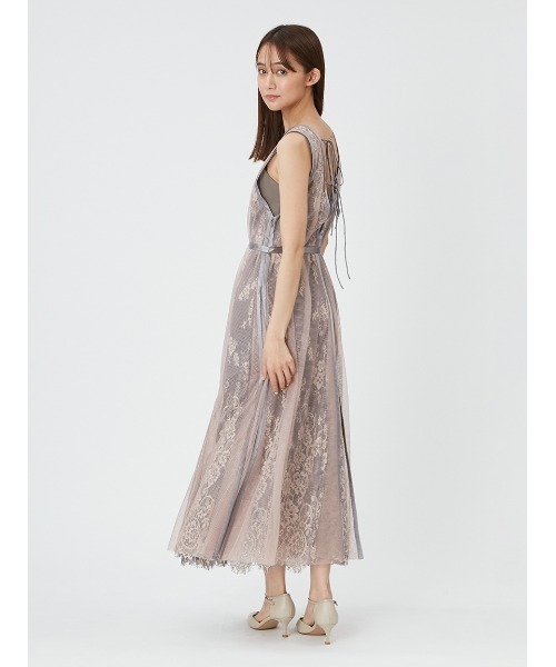 FRAY I.D（フレイアイディー）の「メッシュレースレイヤードドレス（ドレス・レディース・パープル/ブラック/ピンクベージュ・0/1）」の11枚目の写真