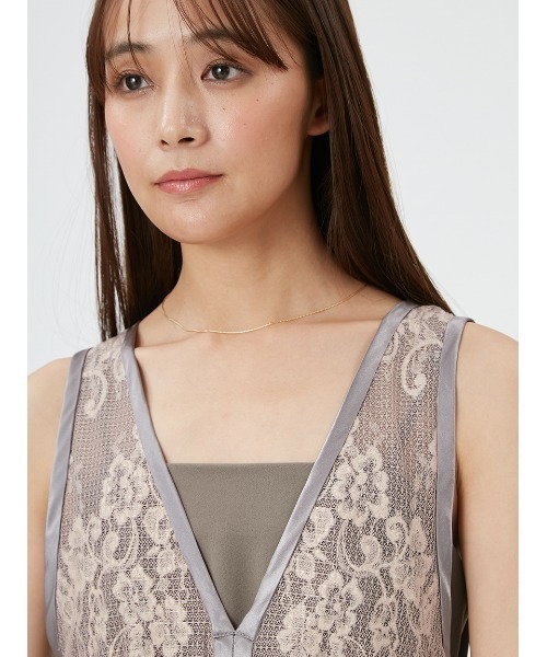 FRAY I.D（フレイアイディー）の「メッシュレースレイヤードドレス（ドレス・レディース・パープル/ブラック/ピンクベージュ・0/1）」の13枚目の写真