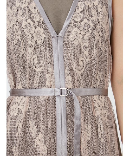 FRAY I.D（フレイアイディー）の「メッシュレースレイヤードドレス（ドレス・レディース・パープル/ブラック/ピンクベージュ・0/1）」の14枚目の写真